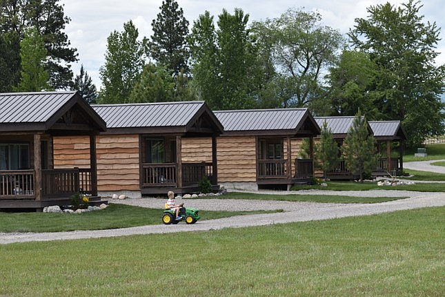 Kim and Scott Stratton built five small rental cabins on their property last summer. (Courtesy photo)