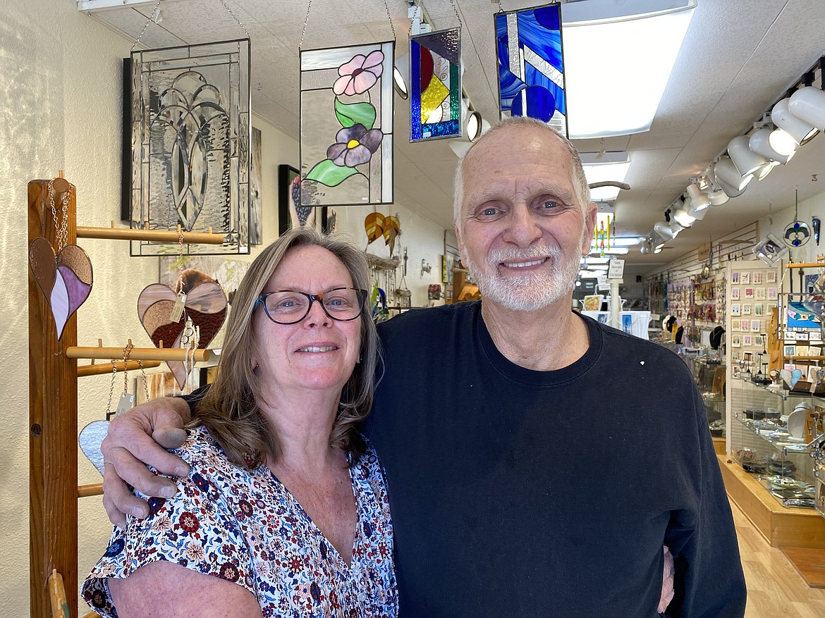 Summers Glass owners Cindy and Clark Summers are seen in their Sherman Avenue store.