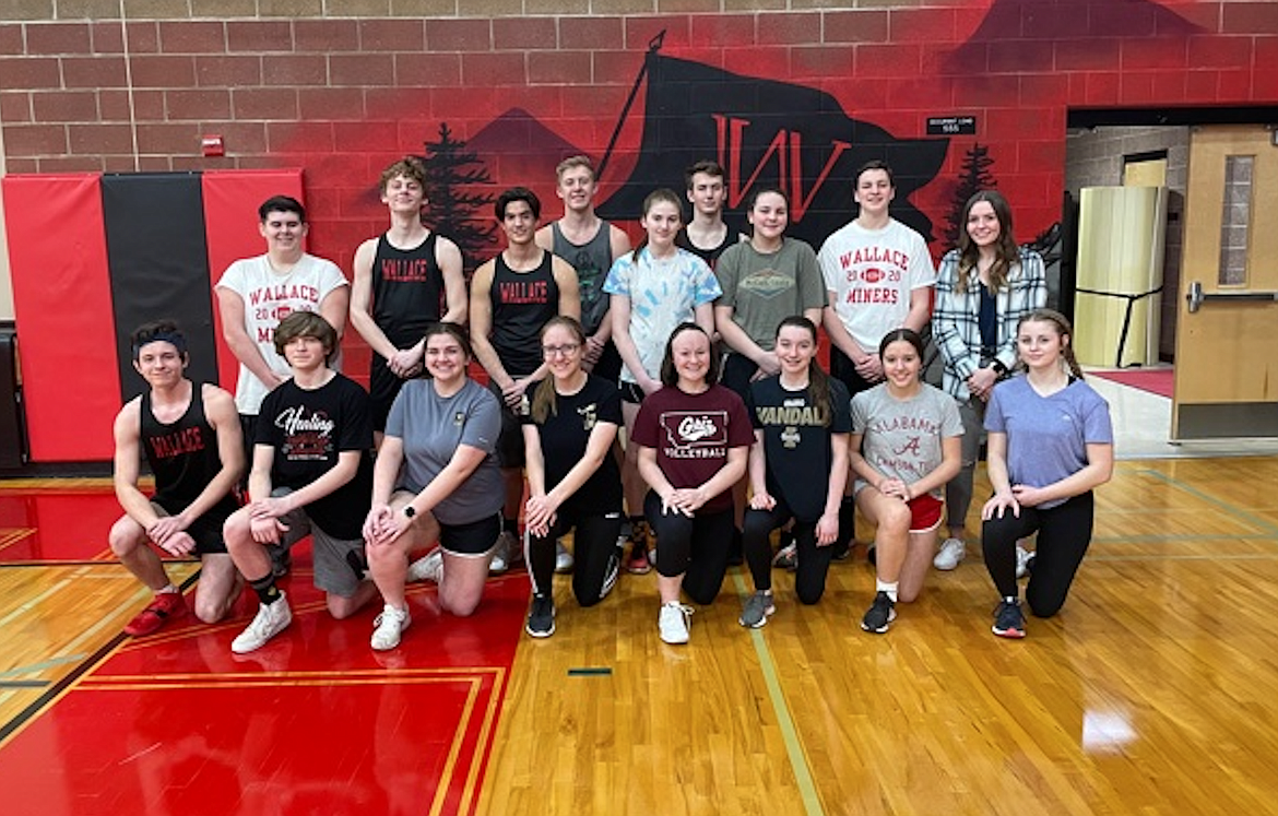 The Wallace track team pictured from left (back row) are Vincent Schmidt and Colton Pentland. Middle row: Evan Wilkinson, Josh Lewis, Alex Field, Britany Phillips, Macie Hemphill, Will Farkas and Jaden House. Front row: Brendan Cameron, Zack Lewis, Dacey Hayman, Janae Walcker, Kendall Lohr, Caitlyn Garitone, Kynadee Gilmore and Iliana Lewis. Not pictured are Connor Denson, Liam Murdock, Elli Welch, Bradlee Tesky and Aydin Hasz.