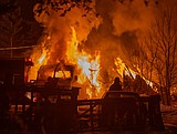 Firefighters battle early morning blaze