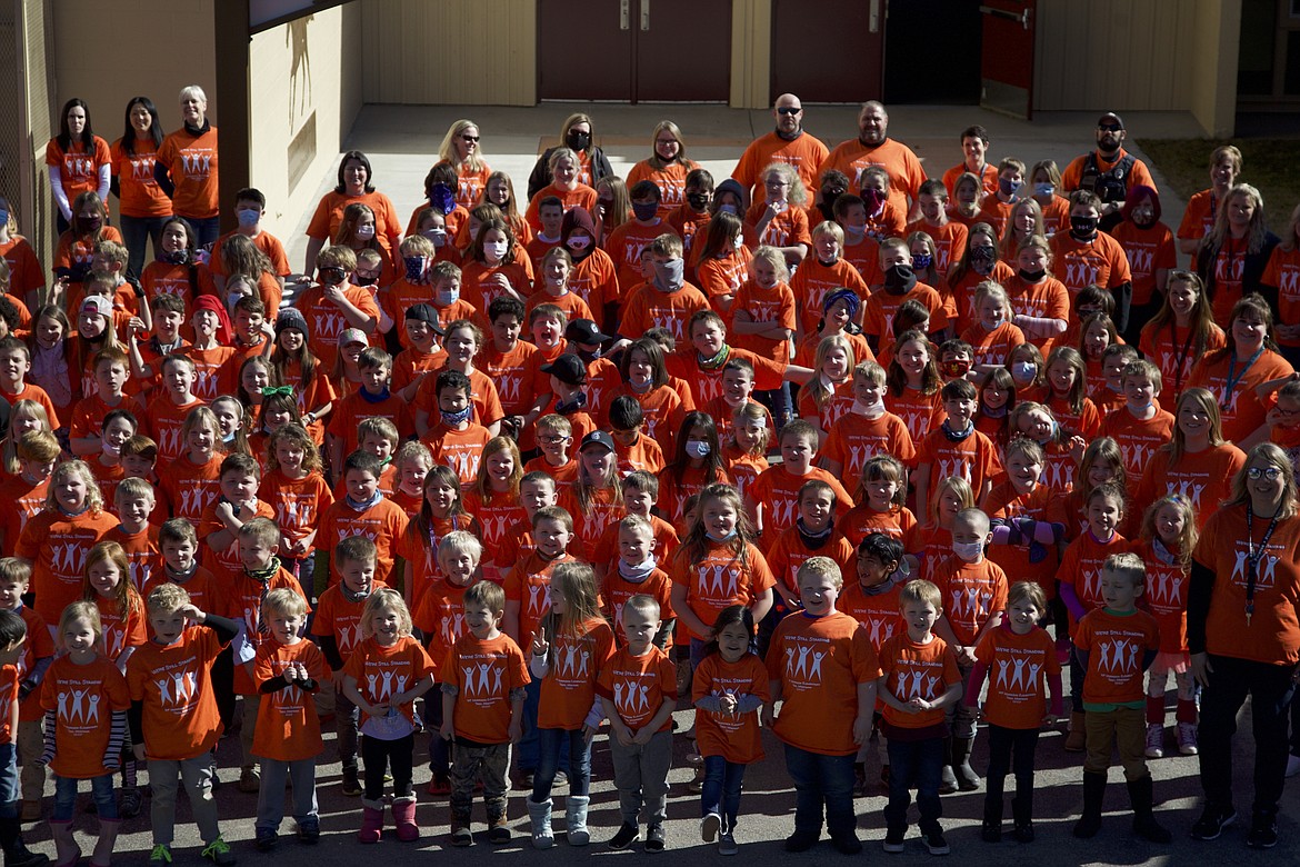 Troy Elementary School held a “Still Standing” celebration on March 11 to mark a year since the district began dealing with the coronavirus. The World Health Organization declared the coronavirus a pandemic March 11, 2020. (Will Langhorne/The Western News)