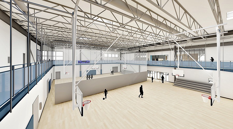 The new Larson Recreation Center will provide large spaces for sports, camps and classes.