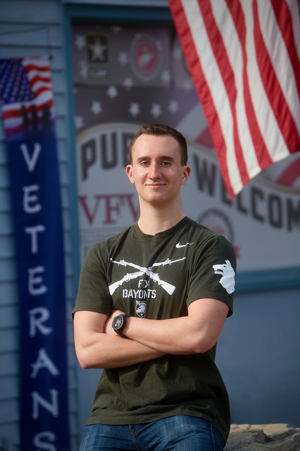 Bigfork's Brandon Wenzel, pictured outside VFW Post 4042, was recently accepted to the U.S. Military Academy at West Point.
Mackenzie Reiss/Bigfork Eagle