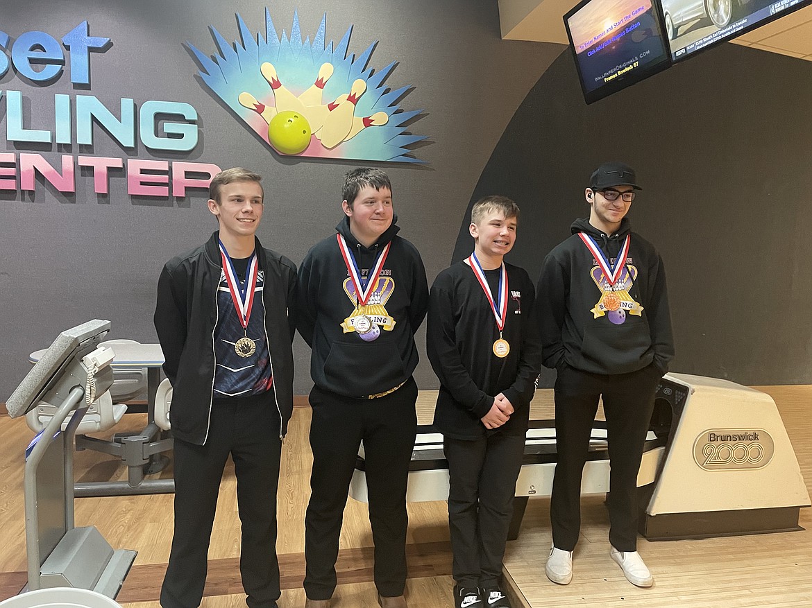 Courtesy photo
An Idaho Junior Bowlers Tour event was held Sunday at Sunset Bowling Center in Coeur d'Alene. In the Classic Division, the top four placers were, from left, Holden LaMastus, first; John Guier, second; Logeen Storer, third; and Landon Whittaker, fourth.