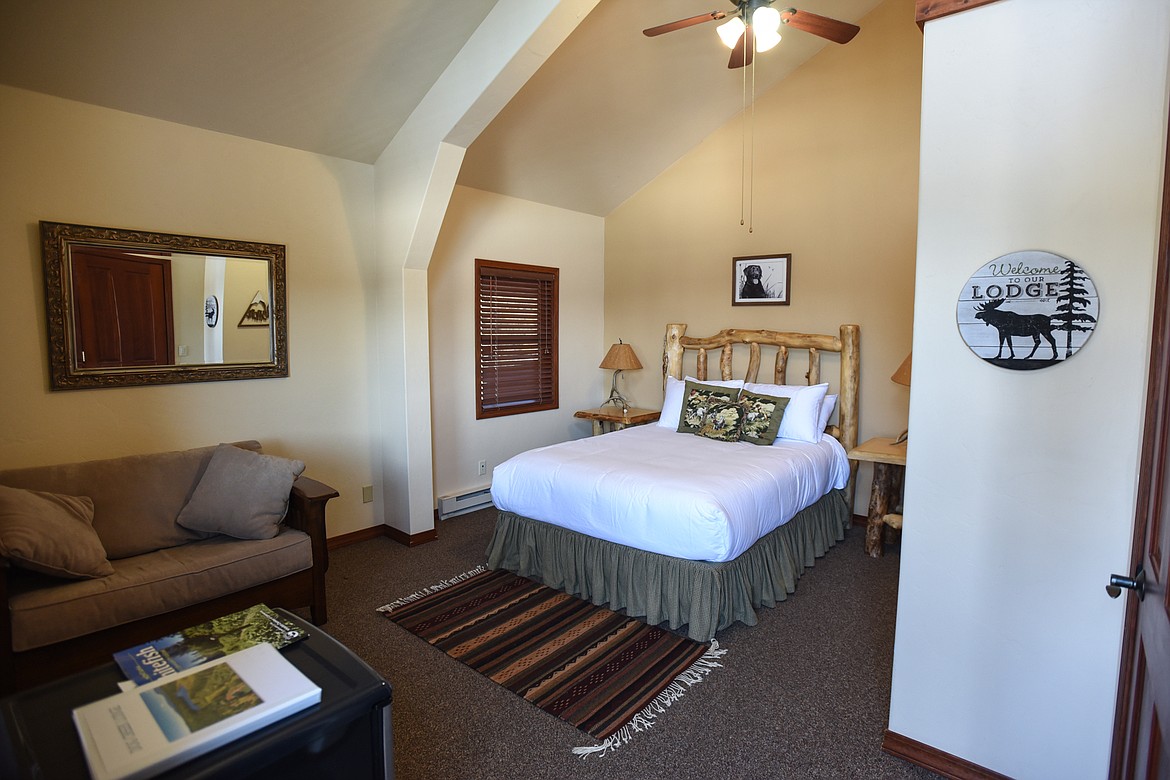 One of several rooms to rent in the guest lodge at Dog Creek Lodge & Nordic Center in Olney on Wednesday. (Casey Kreider/Daily Inter Lake)