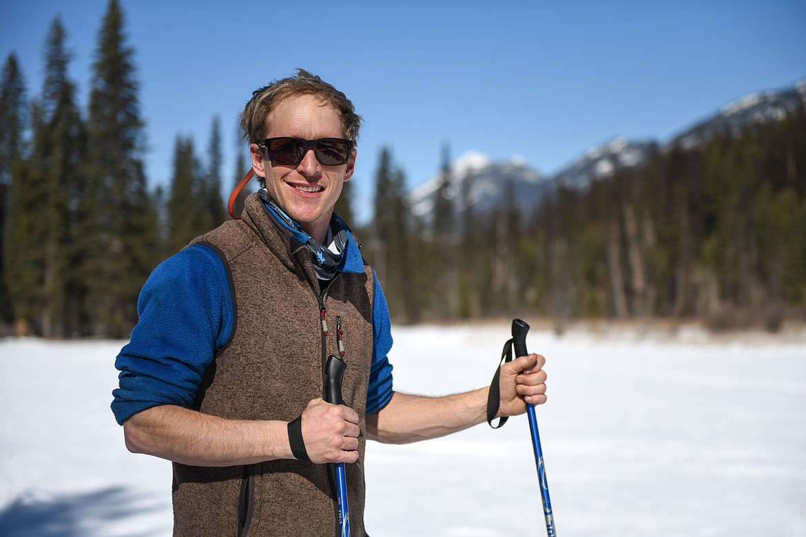 General manager Brett Svetlik on one of the Nordic trails at Dog Creek Lodge & Nordic Center in Olney on Wednesday. (Casey Kreider/Daily Inter Lake)