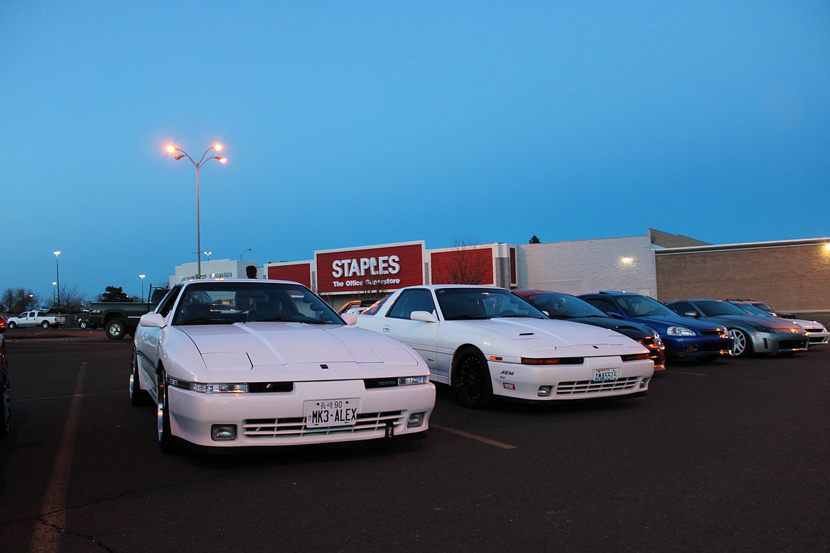 1990 & 1989 Toyota Supras side by side at the car meetup in Moses Lake on Saturday.