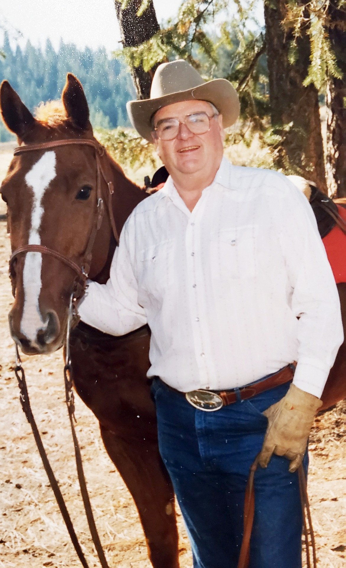 Photos courtesy Debra Compton Olson
Dick Compton at his North Idaho property with one of his horses.