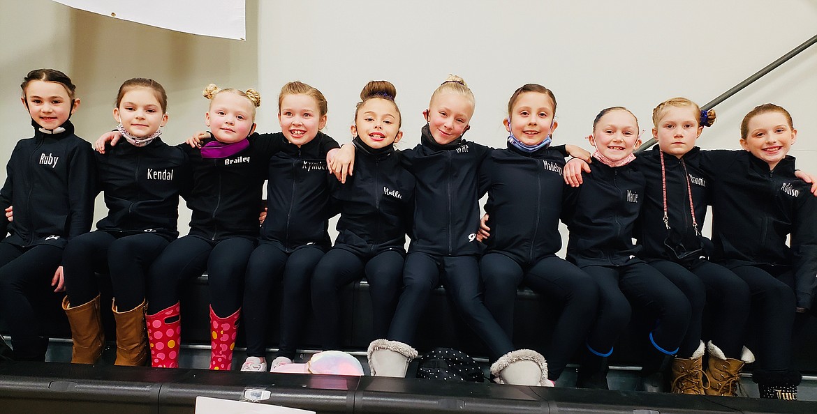 The Silver Valley Gymnastics Bronze Team. Pictured from the left are Ruby Brucick, Kendall Allen, Brayley Hennings, Kymber Mann, Hallie Myles, Grace Pasley, Maddy Furlin, Macie Glindeman, Naomi Miller, and Addy Paul.