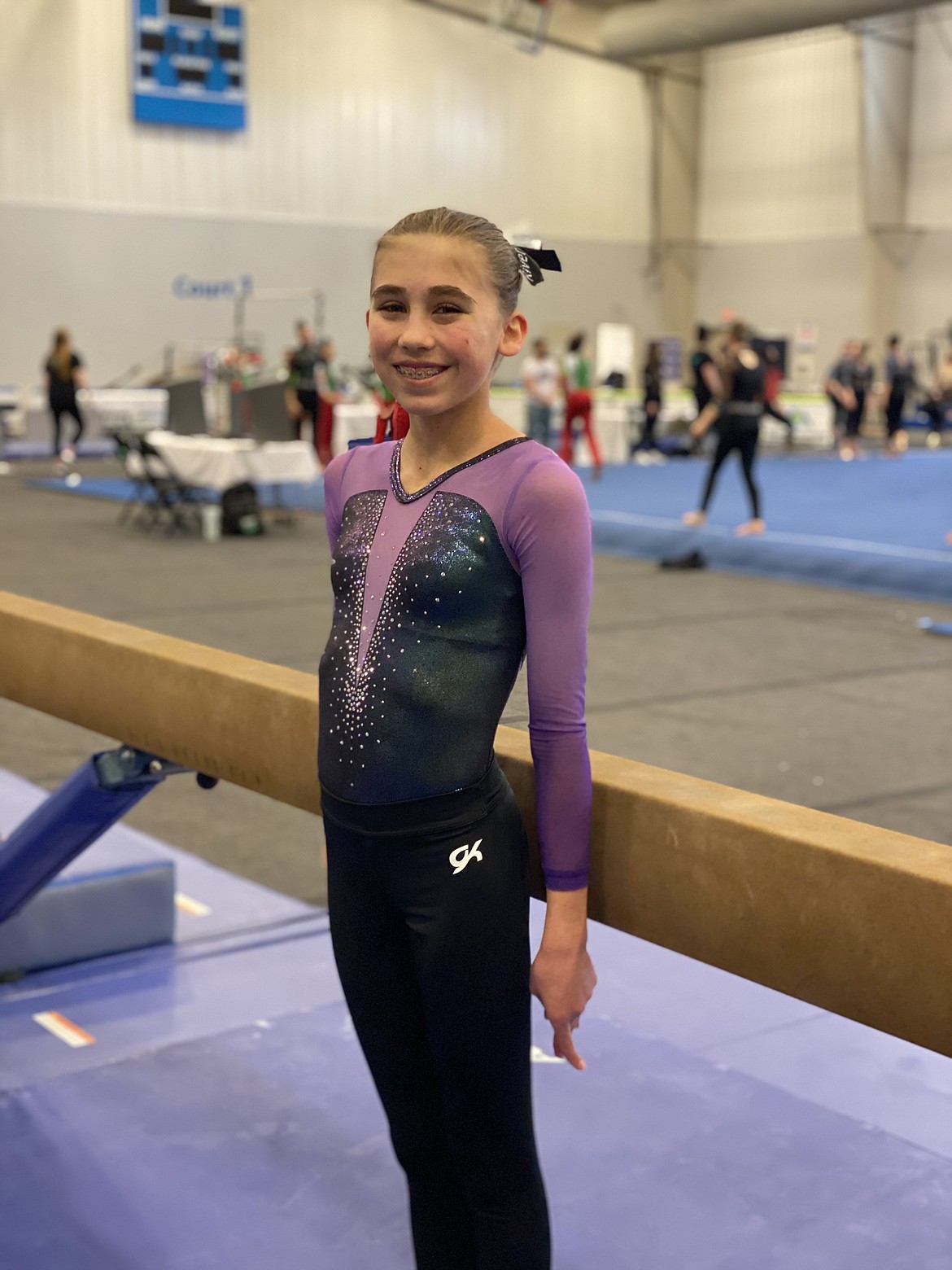 Courtesy photo
Avant Coeur Gymnastics Xcel Gold River Kermelis competes at the state meet in Pocatello.