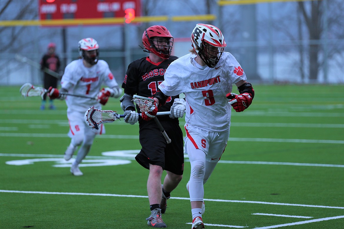 Sawyer Treadaway tries to chase down a loose ball on Wednesday.