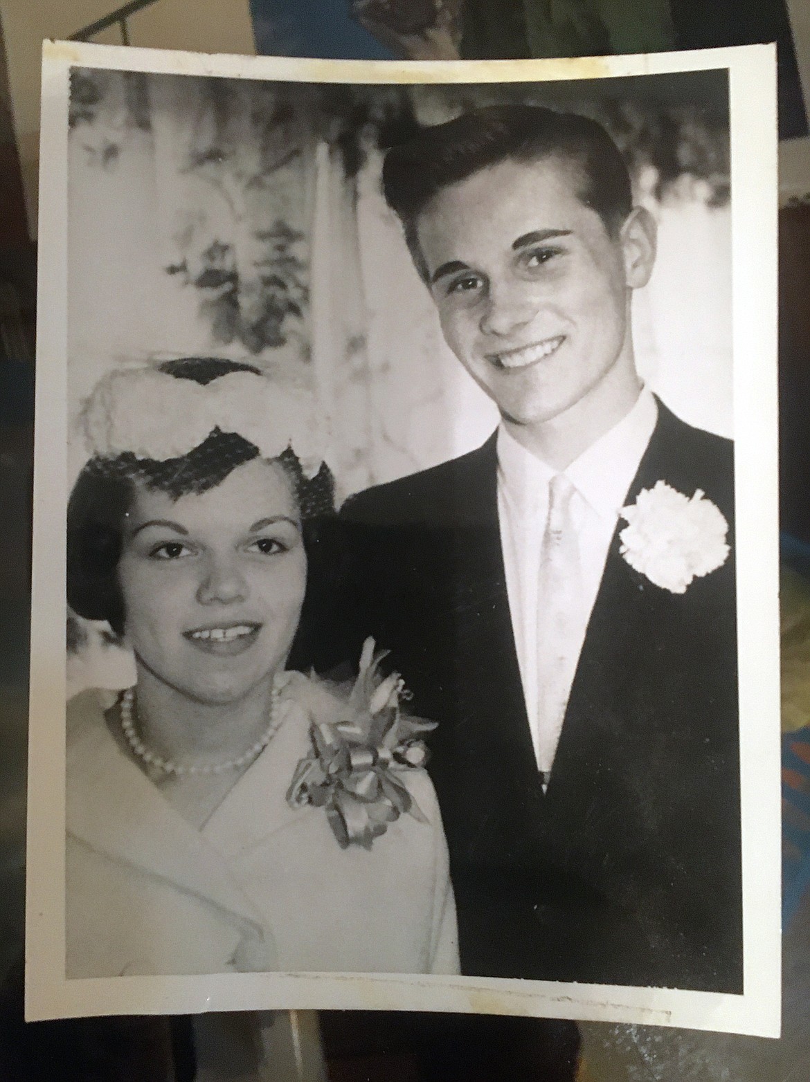 Cliff and Sharon Harris on their wedding day, March 23, 1961,