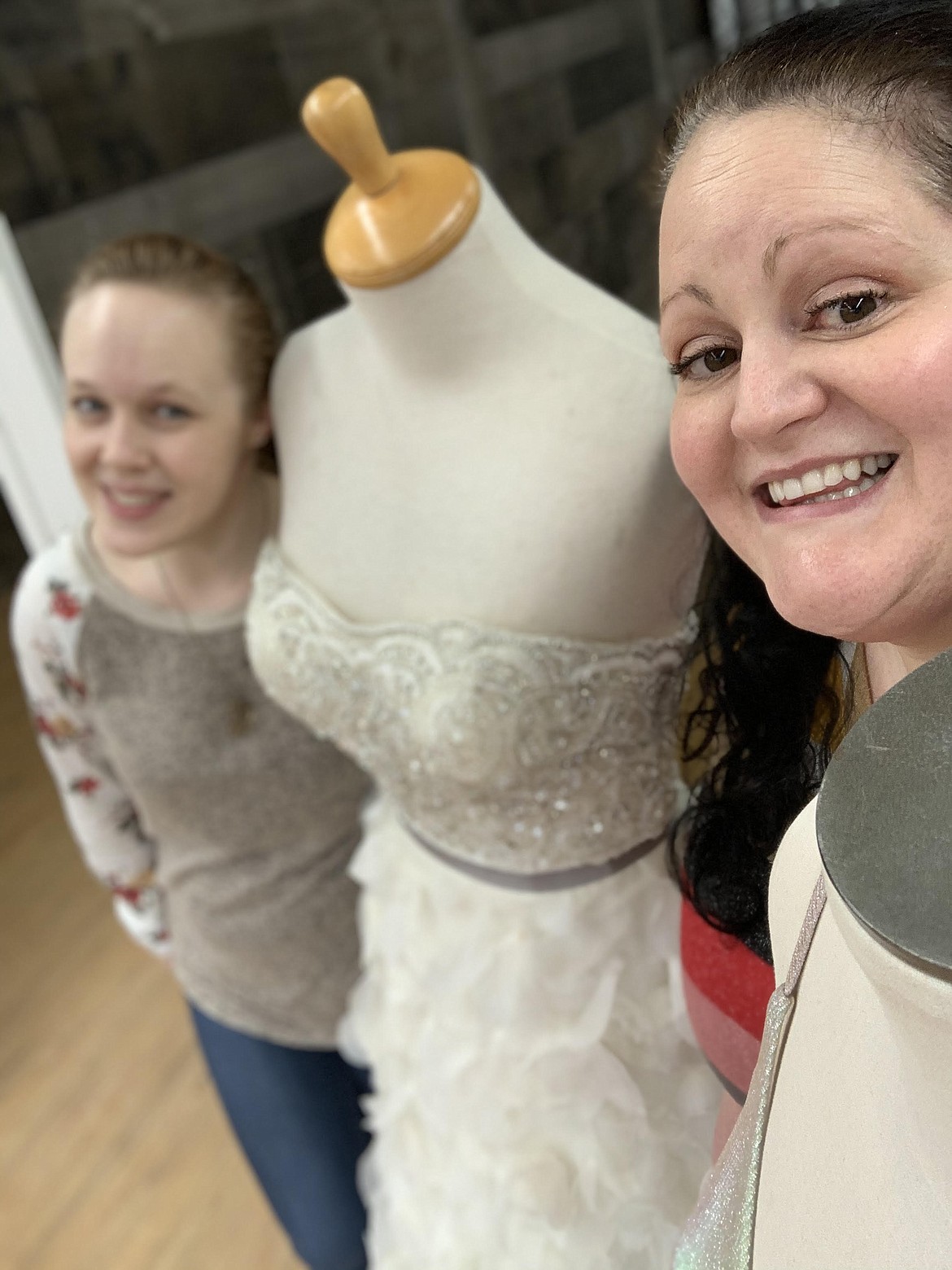 Courtesy photo
Erika Bates and Emily Applegate are ready to help customers at Affordable Bridal & Tuxedo in its new location in Suite G at 3650 N. Government Way. The new site is scheduled to open Thursday.