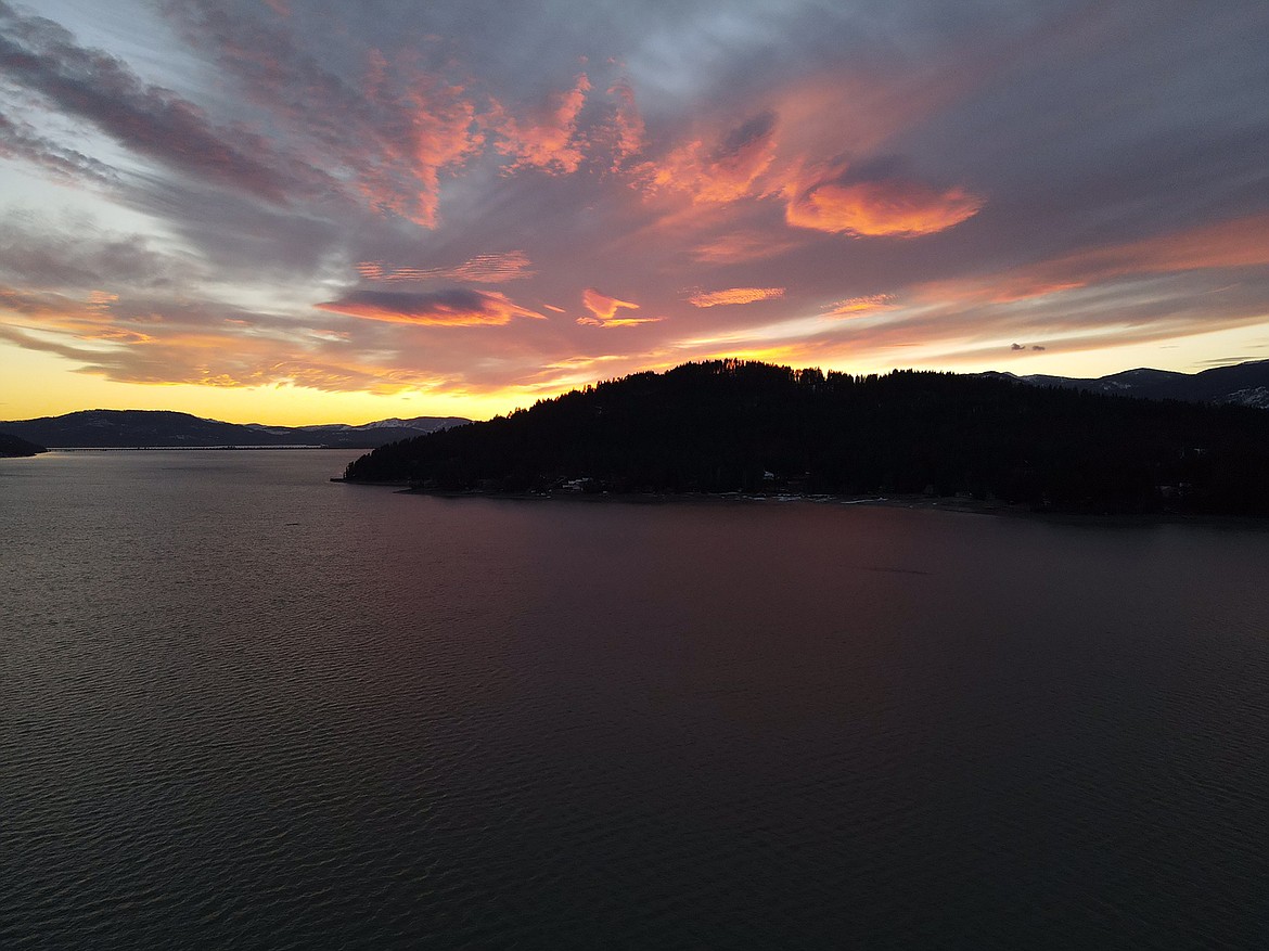 Ed Hoener took this Best Shot on March 1 from Oden Bay with a drone. "The colors didn’t last long but they added to another spectacular Idaho sunset," he wrote in sharing the photo. If you have a photo that you took that you would like to see run as a Best Shot or I Took The Bee send it in to the Bonner County Daily Bee, P.O. Box 159, Sandpoint, Idaho, 83864; or drop them off at 310 Church St., Sandpoint. You may also email your pictures in to the Bonner County Daily Bee along with your name, caption information, hometown and phone number to bcdailybee@bonnercountydailybee.com.