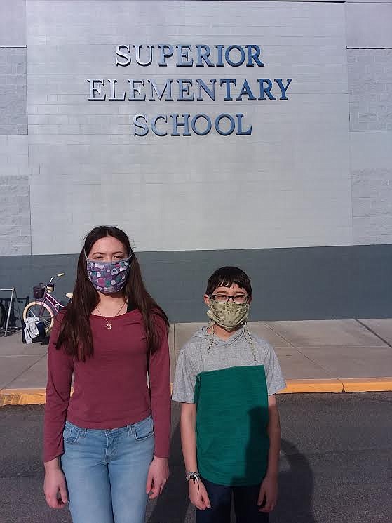 Superior School students Liam and Abby Wheeler placed second and third out of 340 art contest entries tin the Keep Montana Green contest. (Monte Turner/Mineral Independent)