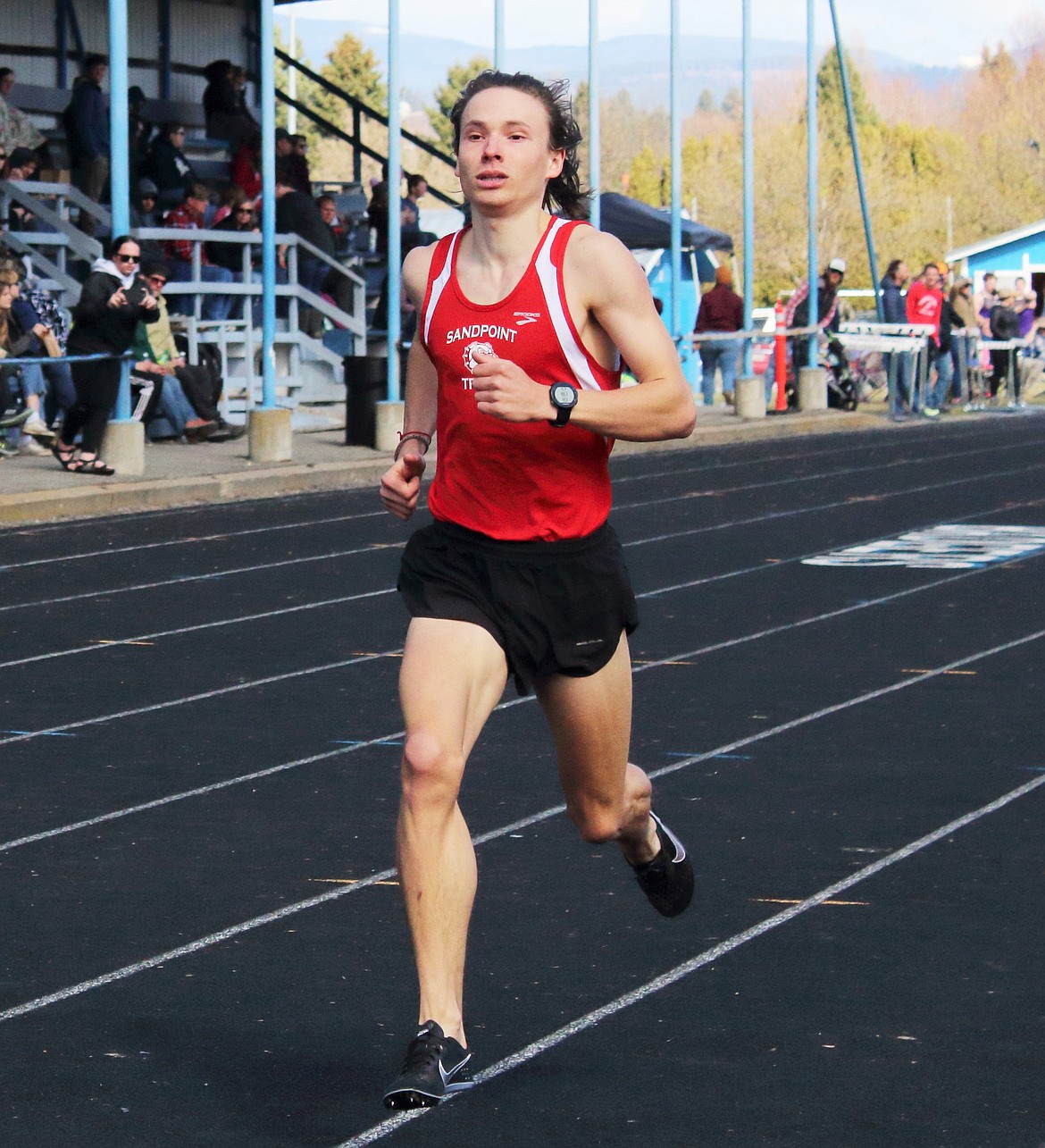 Senior Nikolai Braedt competes on Saturday during the Bonners Ferry Invitational.