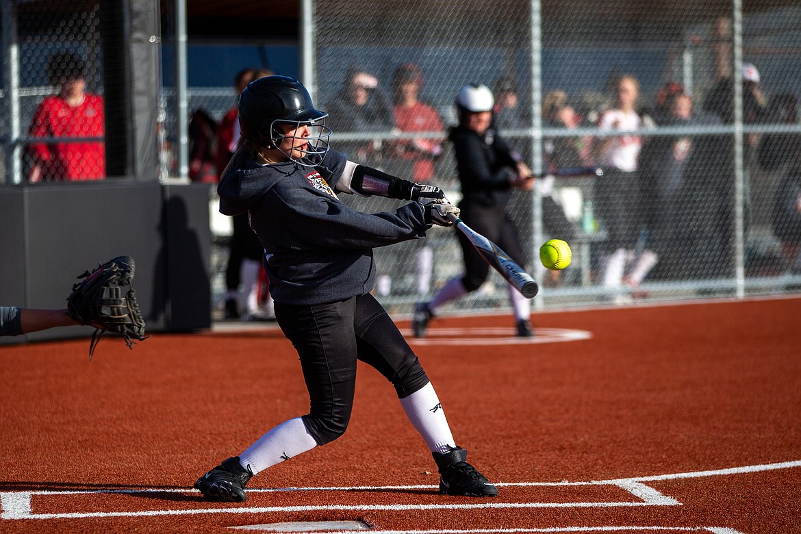 Jacey Cash gets a hit on Tuesday.