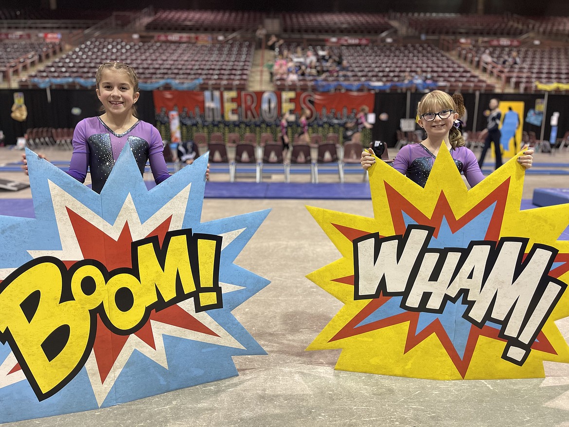 Courtesy photo
Avant Coeur Gymnastics junior Level 4 girls at the Idaho state championships at the Ford Idaho Center in Nampa. From left are Lexie Gersdorf and Jadyn Jell.