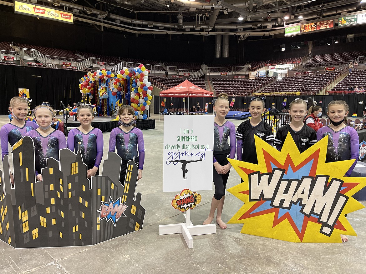 Courtesy photo
Avant Coeur Gymnastics Level 6 girls take 3rd Place Team out of all the Level 6 Teams in Idaho at the Idaho state championships in Nampa. From left are Kyler Champion, Piper St John, Callista Petticolas, Georgia Carr, Avery Hammons, Addy Prescott, Claire Traub and Sophia Elwell.