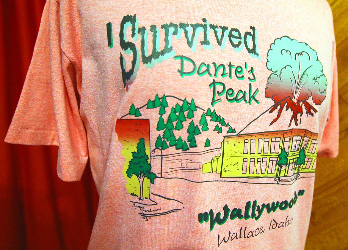 A rare T-shirt featuring the film Dante's Peak is on display at the Museum of North Idaho's new exhibit.