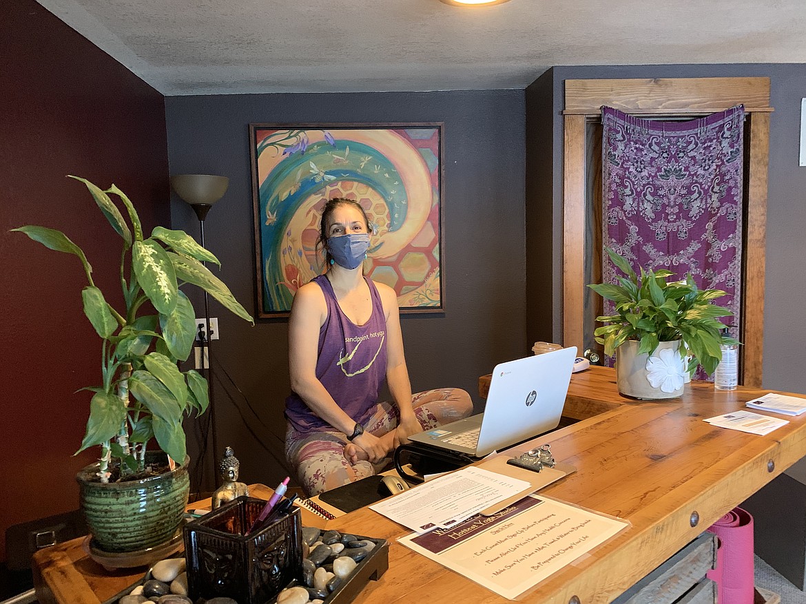 Julie Pitre, a hot yoga instructor with Sandpoint Hot Yoga for 5 years, taught and practiced with a mask during COVID, and still is.