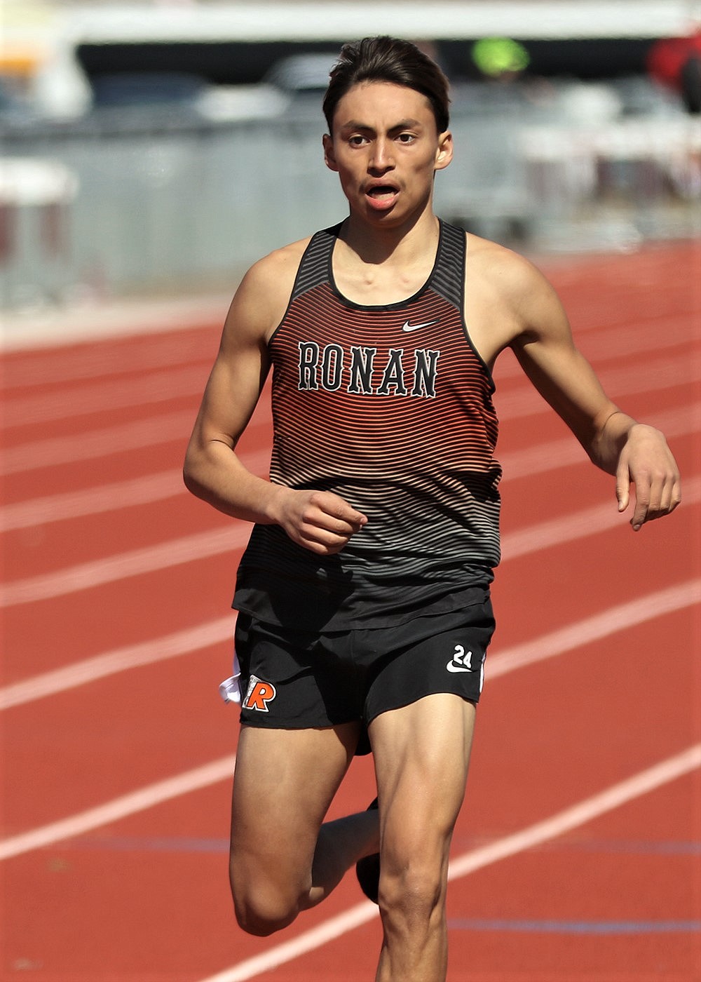 Michael Irvine of Ronan finished second in both the 800 and the 1,600 at the Gene Hughes Invitational in Hamilton. (Courtesy of Bob Gunderson)