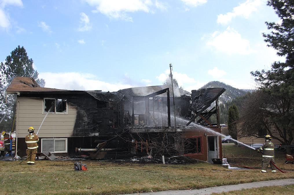 Fire departments from Superior and St. Regis battled a fire at a daycare center March 30. The center was closed due to spring break. (Monte Turner/Mineral Independent)