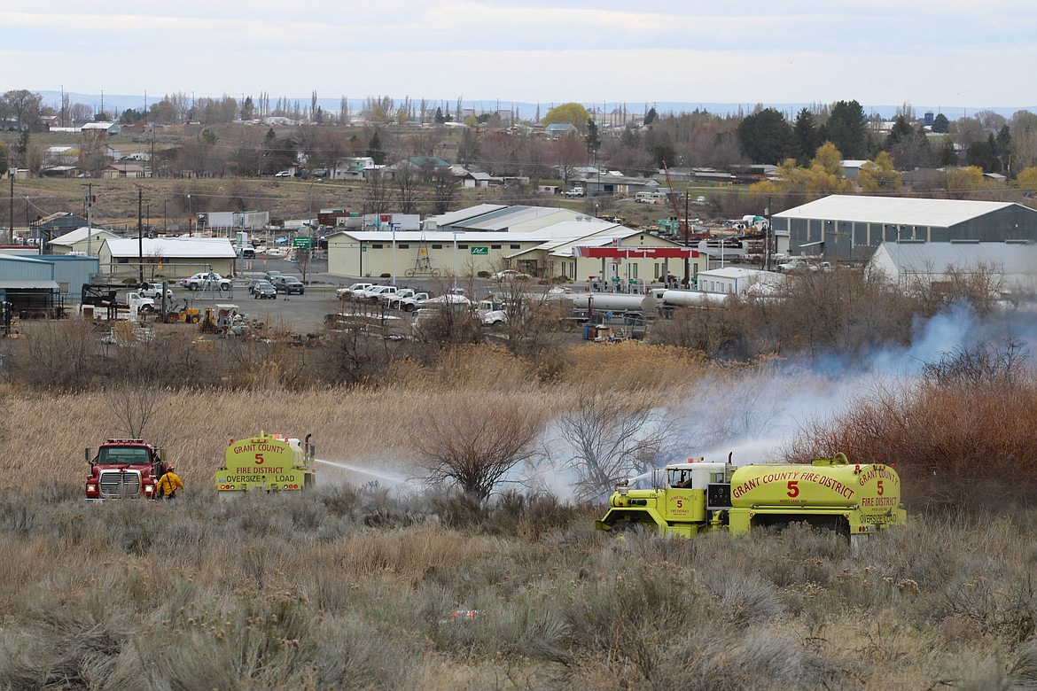 Moses Lake Fire Department responds to brush fire | Columbia Basin 