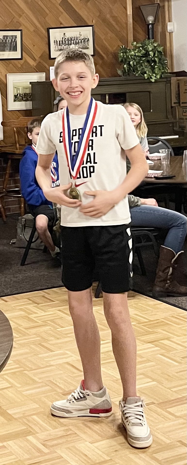 Courtesy photo
Micah Hodges won the boys 12-13 age division at the Coeur d'Alene Elks Hoop Shoot held Feb. 20 at The Courts at Real Life in Post Falls.