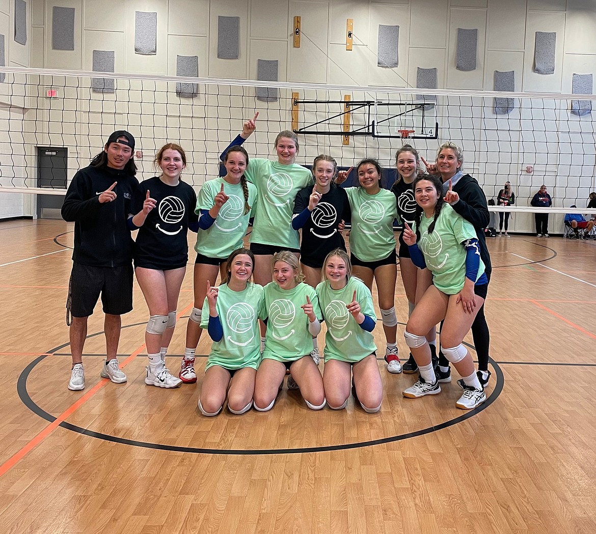 Courtesy photo
On April 3, the 208 U14 Green team won the Fools Fest tournament at the Boys and Girls Club in Coeur D Alene. This was a U14-U16 tournament.
In the front row from left are Vanessa Kison, Addy Hocking and Isabelle Covey; and back row from left, coach Jack Judge, Emily Shafer, Paisley Goings, Sam Downey, Kyla Ross, Olivia Zazuetta, Kaydence Green, Kaela Gump and coach Jessica Trevena.