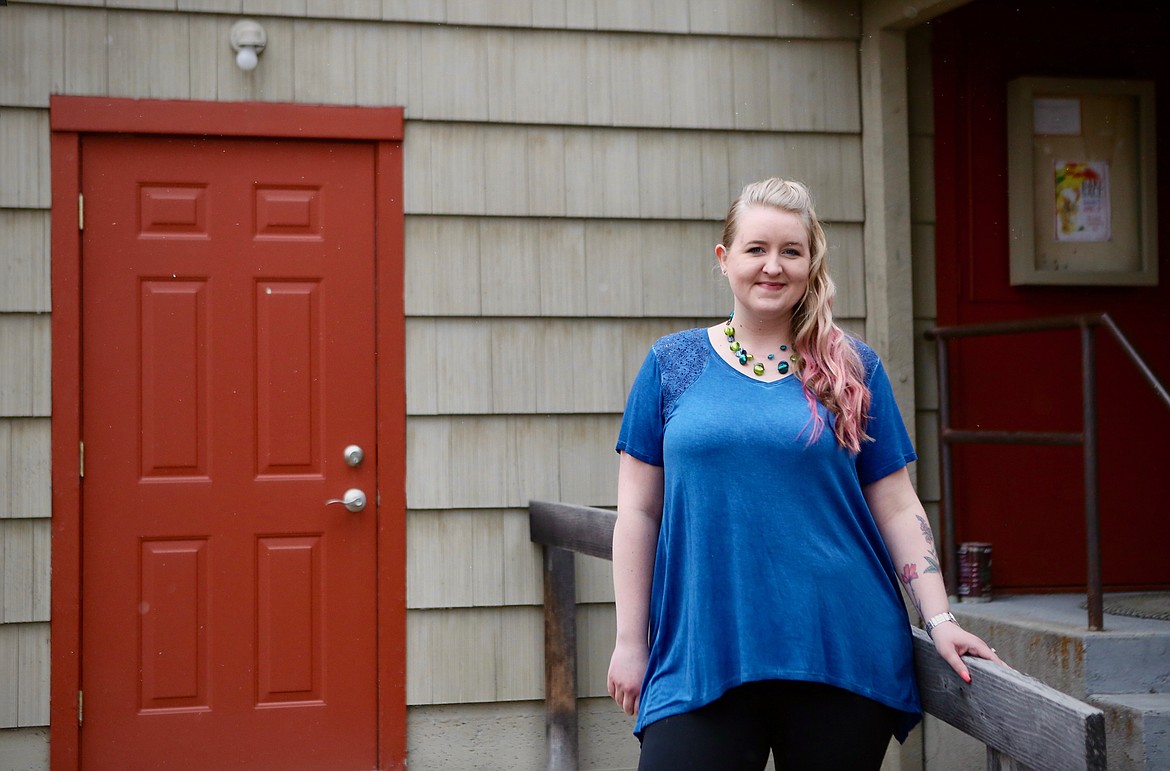 Danae Shaner, vice president of the Ferndale Sewing Circle, is pictured outside of the Ferndale Community Center on Monday, March 29. Mackenzie Reiss/Bigfork Eagle