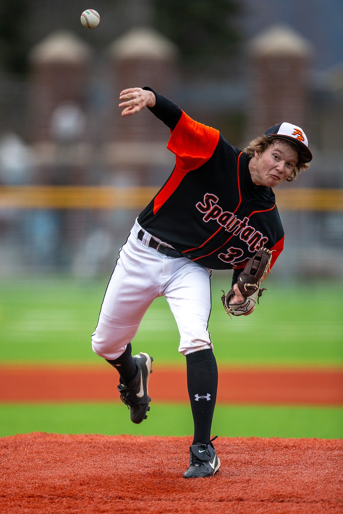 Tyson Brooks pitches during a game against Sandpoint on April 1.