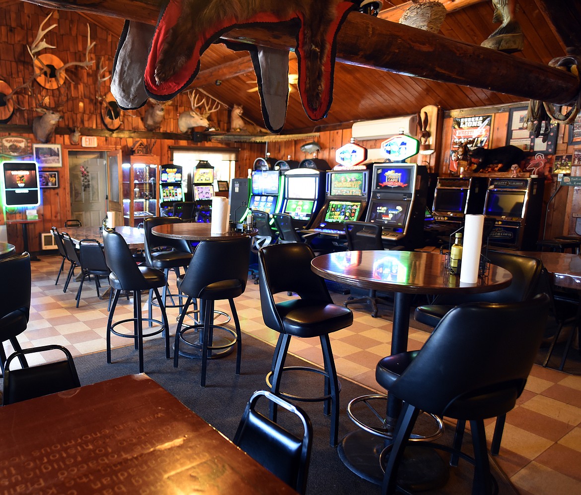 The Frontier Bar in Rexford sits empty Tuesday afternoon. Owners report business has been down significantly since the border closure in March 2020. (Jeremy Weber/Daily Inter Lake)