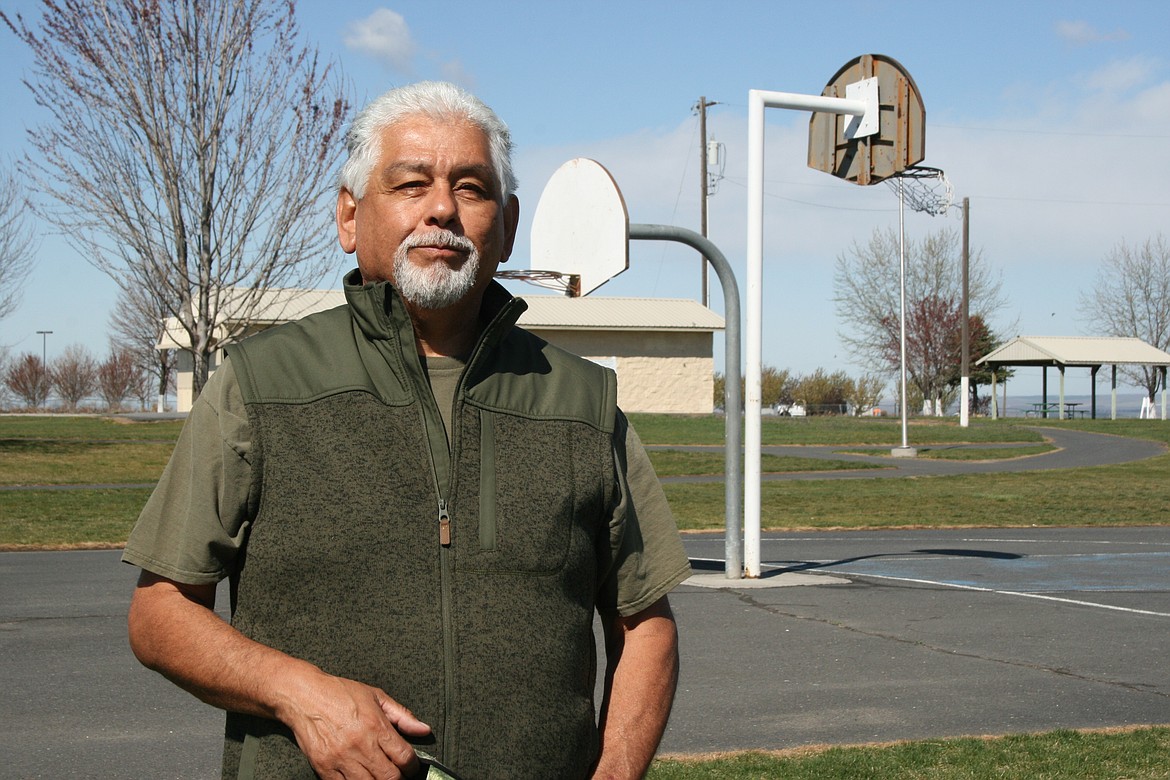 Rolando Cerrillo at P.J. Taggares Park, west of Othello. Cerrillo is chair of Adams County Parks and Recreation District 1, which is leading the effort to revitalize the park.