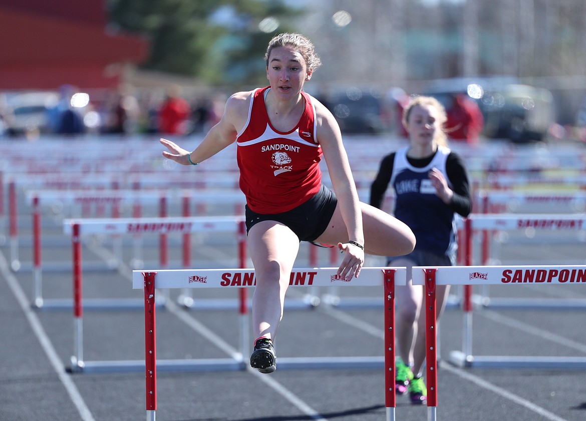 Avery Edmundson competes in the 100 hurdles on Tuesday.