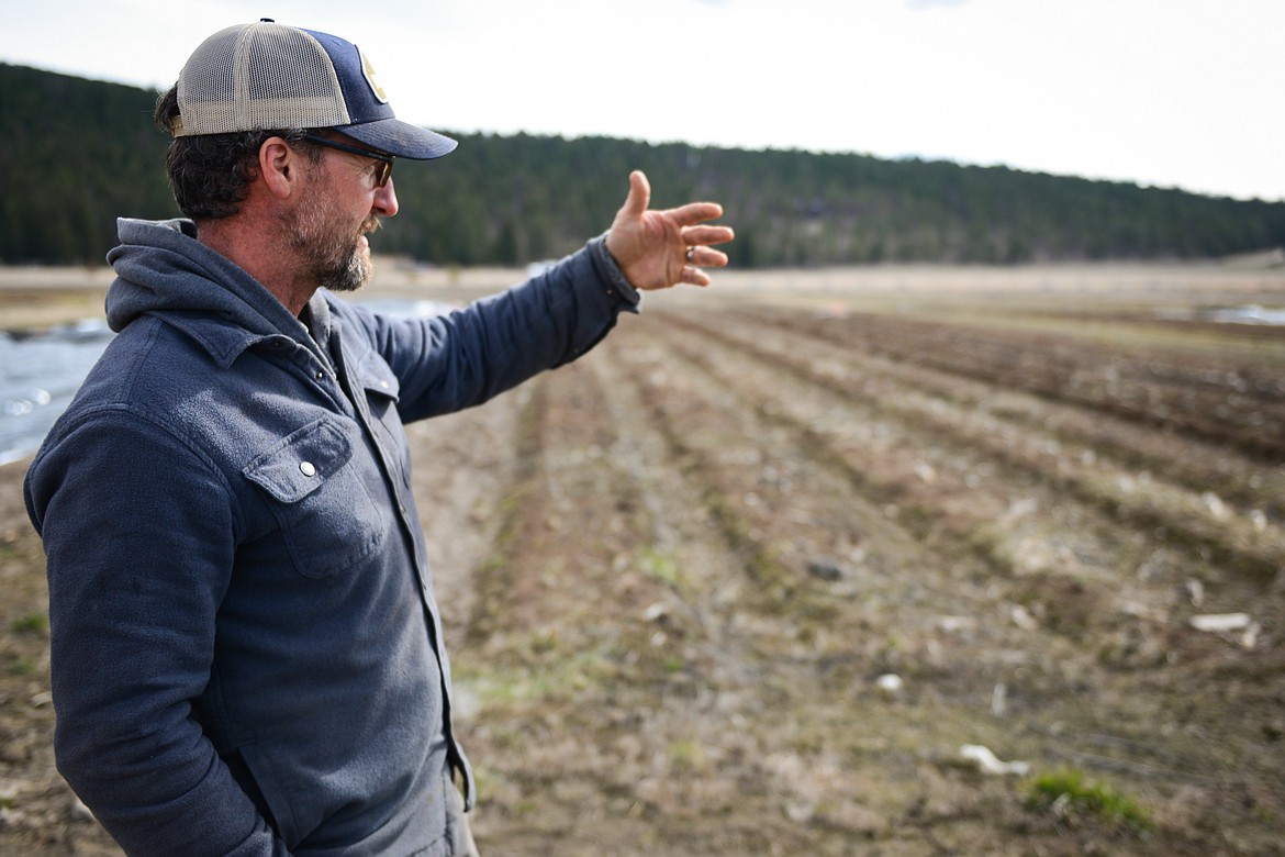 Todd Ulizio at Two Bear Farm on Tuesday, April 13. (Casey Kreider/Daily Inter Lake)