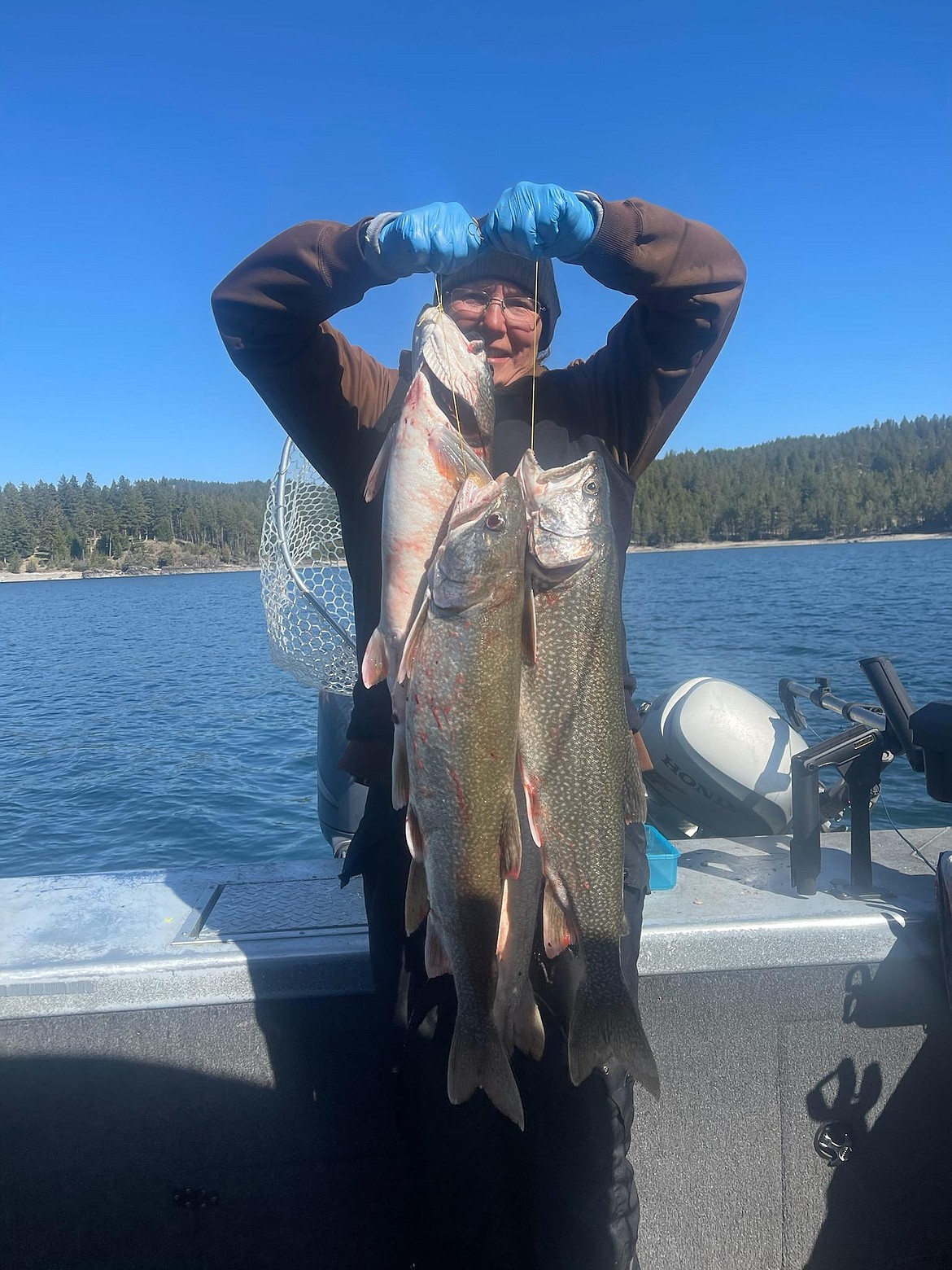 Julie Perkins with the winning Bucket Day entry she turned in with Terry Krogstad. (Courtesy of CSKT Natural Resource Department)