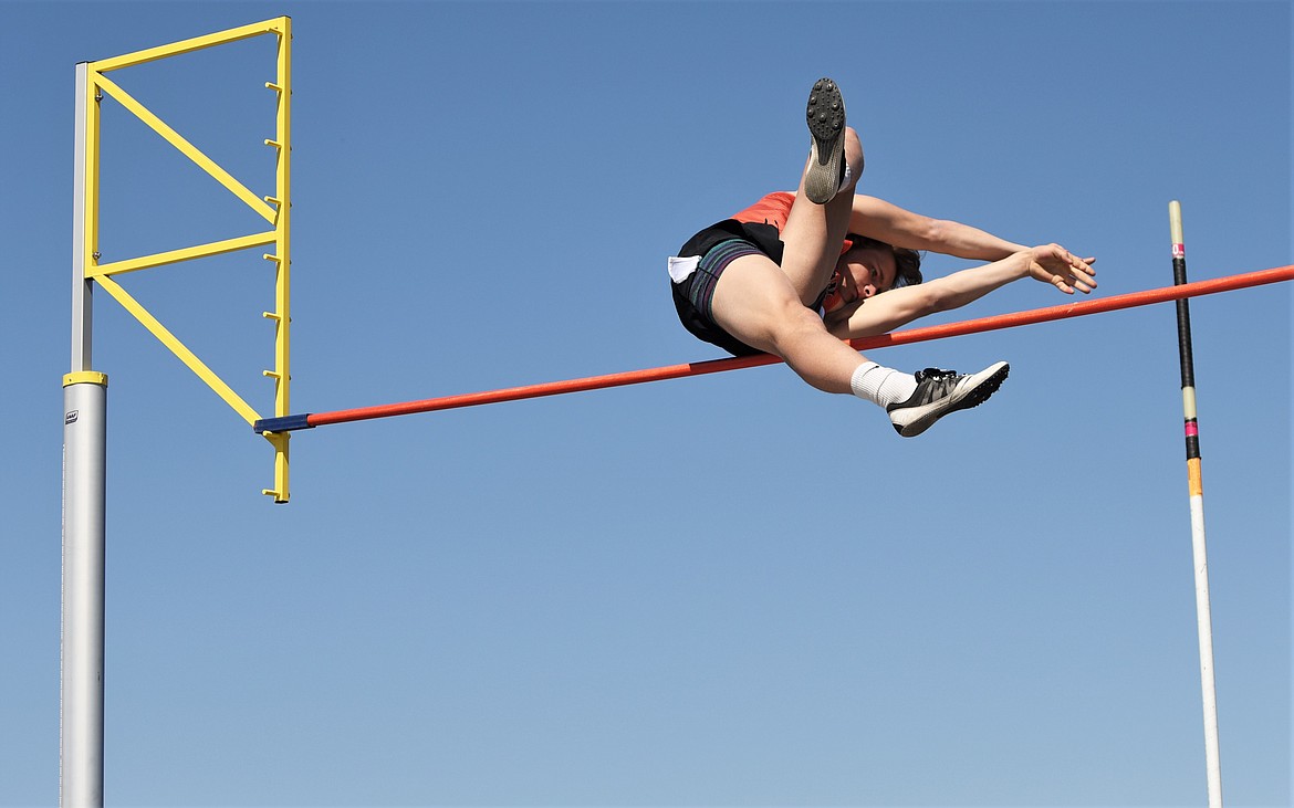 Caleb Cheff of Ronan cleared 9 feet in the pole vault to finish fourth Saturday. (Scot Heisel/Lake County Leader)