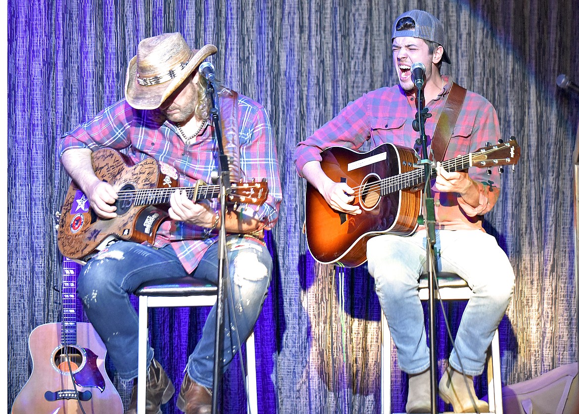 Songwriter Cameron Havens accompanied by Anthony Smith perform during the Nashville Heads West Songwriter Showcase on Thursday at Casey's in Whitefish. (Whitney England/Whitefish Pilot)
