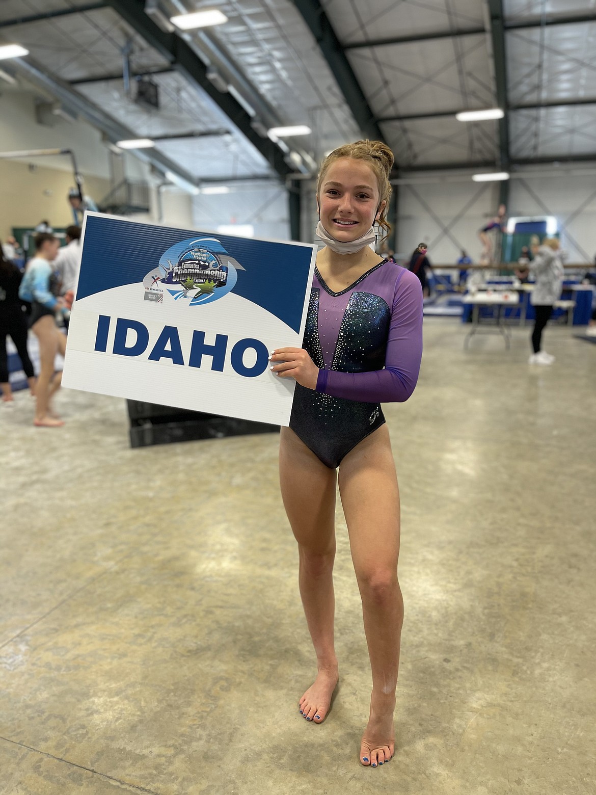 Courtesy photo
Avant Coeur Gymnastics Level 9 Lily Call at the Region 2 championships in Helena, Mont. Lily took 6th in her age group, qualifying her on to compete at Western Nationals in Iowa in May.