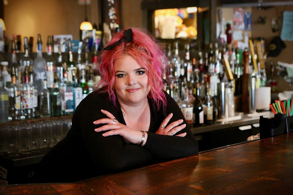 Assistant manager of Grille 459, Maddie Offerdahl, poses for a portrait in front of the bar on Monday.
Mackenzie Reiss/Bigfork Eagle