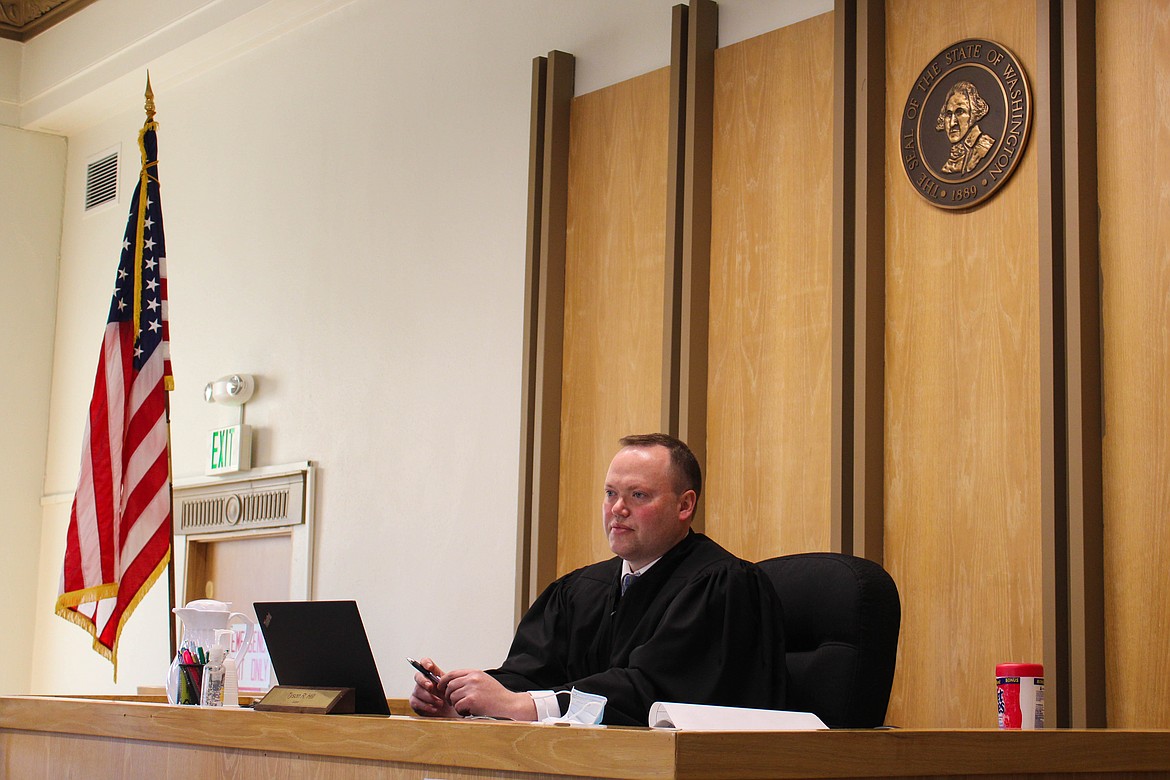 Judge Tyson Hill at the Grant County District Court on Tuesday.