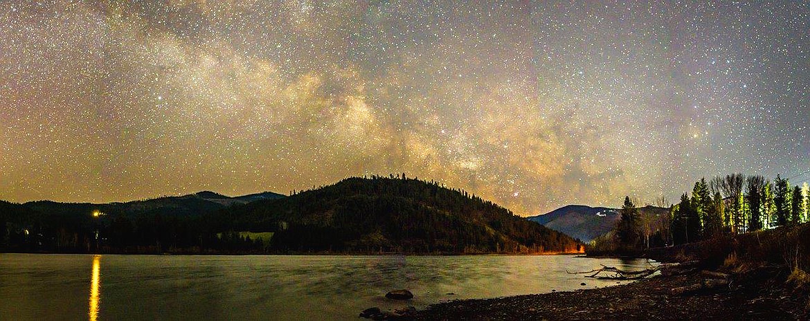 Photo by Ron Reeve
Stars sparkle over Medicine Lake along Highway and the Coeur d'Alene River.