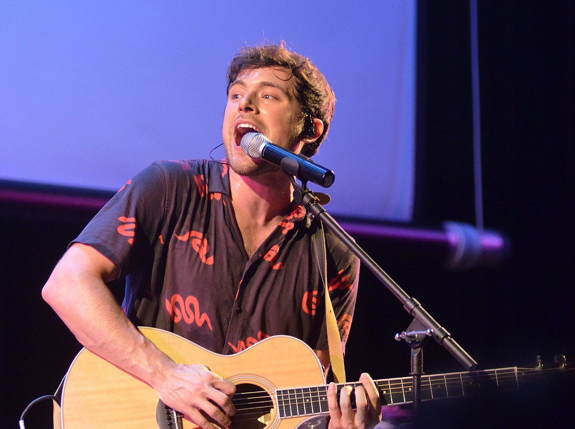 Ethan Thompson sings, with his band Ocean Park Standoff, in 2018 to a sold out crowd at the O’Shaughnessy Center in Whitefish for the benefit concert for the North Valley Music School. (Heidi Desch/Whitefish Pilot file)