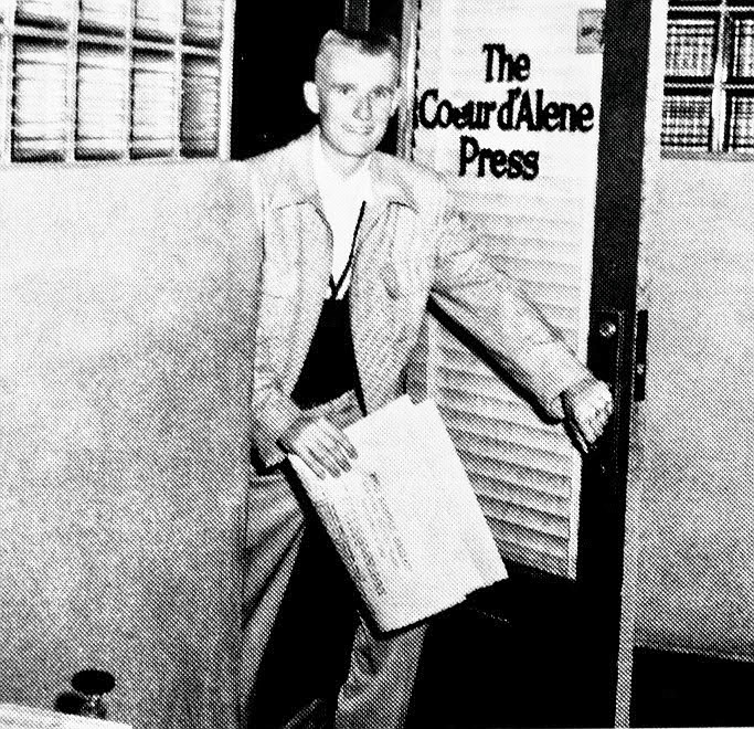 Early days as a young newspaperman at the Coeur d'Alene Press.