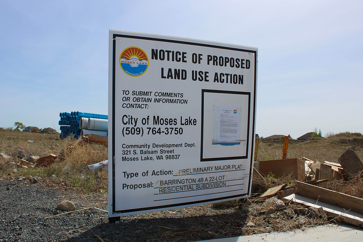 An extension of Polo Ridge Drive in Moses Lake, where Olsen Homes LLC will start Phase 4 of the Barrington Point residential development.