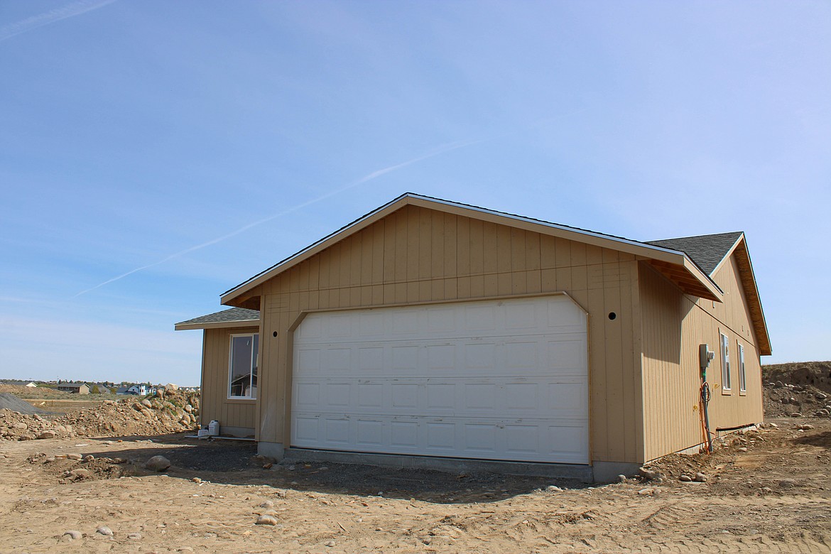 A nearly completed home at the edge of Barrington Point Phase 3, at 1311 West Javelin Street in Moses Lake.