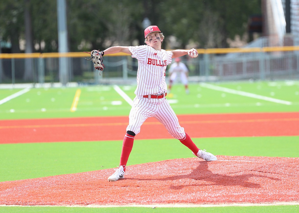 Max Thielbahr pitches on Tuesday.