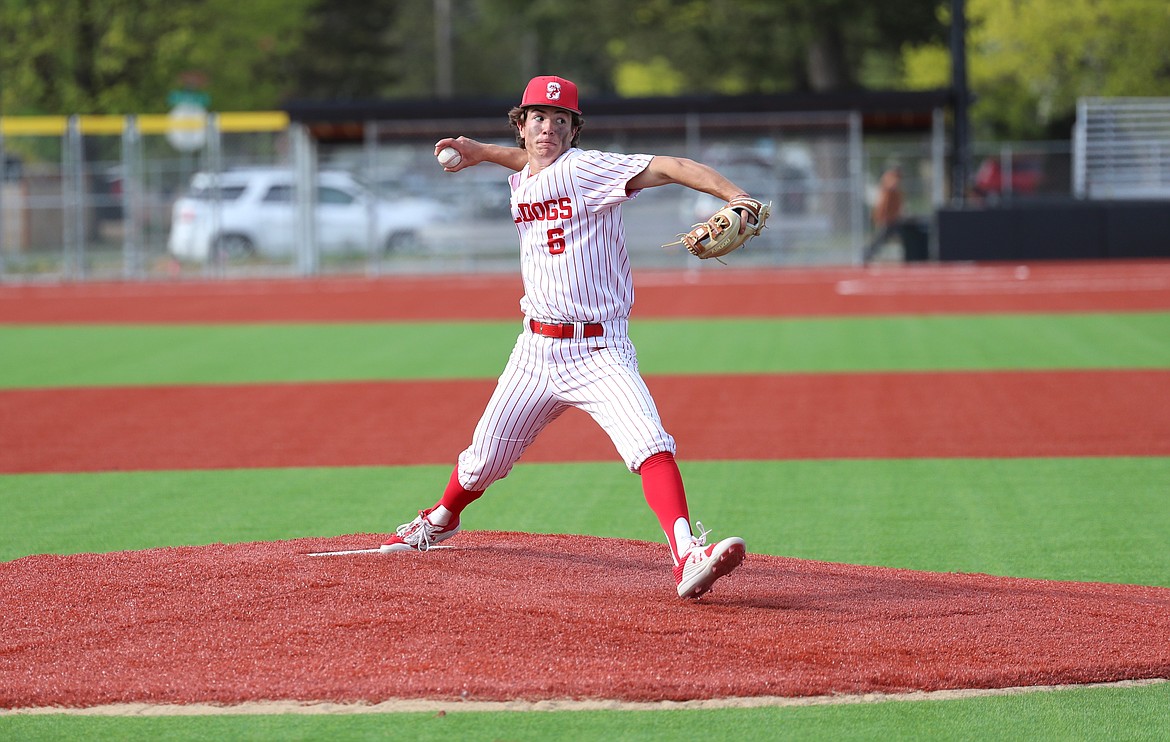 Auggie Lehman pitches on Thursday.