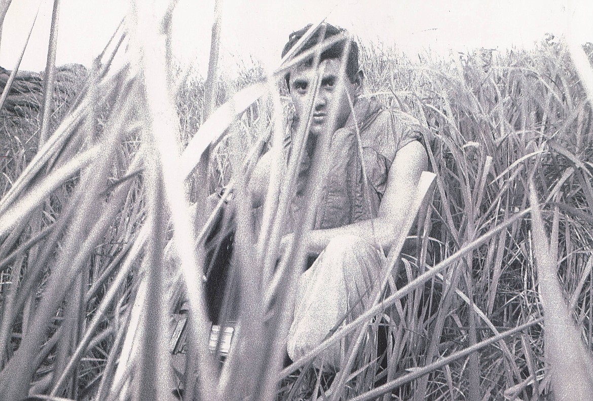 Vicente Sanchez in a Vietnamese field during his tour of duty during the war.